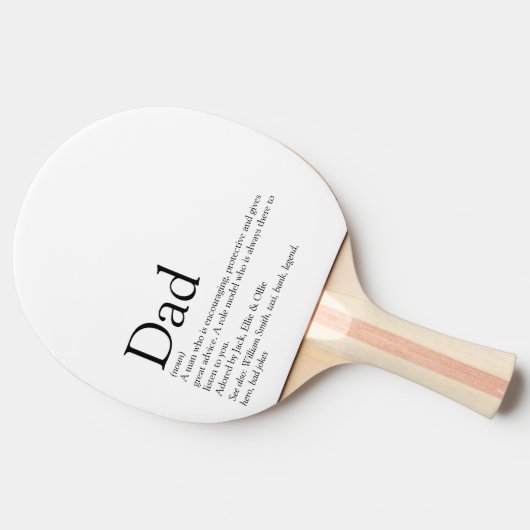 ワールド最高のズパパダディ父の定義 卓球ラケット (横)