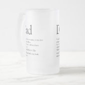 ワールド最高のズパパ父ダディ定義 フロストグラスビールジョッキ (正面左)