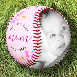 ワールド最高のズマピンクグリッター葉の脚本写真 野球ボール