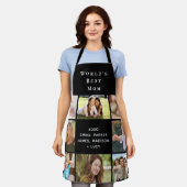 ワールド最高のズマフォトコラージブラック エプロン (着用した状態)