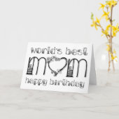 ワールド最高のズママ誕生日 カード (黄色い花)