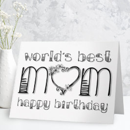 ワールド最高のズママ誕生日 カード