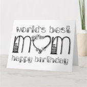 ワールド最高のズママ誕生日 カード (正面)
