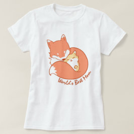 ワールド最高のズママ – キツネママとベビーTシャツ Tシャツ
