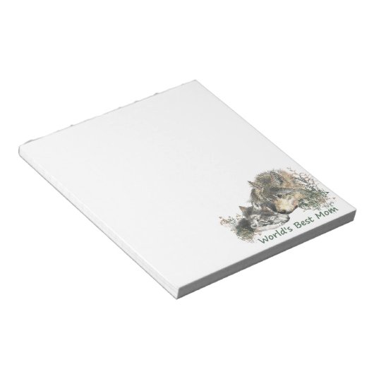 ワールド最高のズモマウルフ&カブズ動物の水色 ノートパッド (アングル)