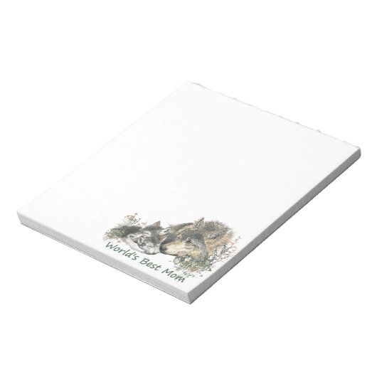ワールド最高のズモマウルフ&カブズ動物の水色 ノートパッド (回転)