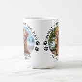 ワールド最高のズ犬のパパポープリントカスタムペット写真 コーヒーマグカップ (中央)