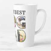 ワールド最高のズ犬パパ引用文6 Photo Collage カフェラテマグ (右)