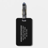 ワールド最高のズ犬パパ引用文6 Photo Collage Black ラゲッジタグ (裏面縦)
