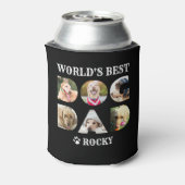 ワールド最高のズ犬パパ6フォトコラージュ前犬の恋人 缶クーラー (缶裏面)