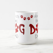 ワールド最高のズ犬パパ – 犬好き – Paw Prints コーヒーマグカップ (中央)