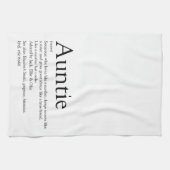 ワールド最高のズ・エバー叔母、叔母の定義おもしろい キッチンタオル (横)