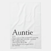 ワールド最高のズ・エバー叔母、叔母の定義おもしろい キッチンタオル (縦)