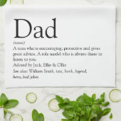 ワールド最高のズ・エバー・パパ、パパ、父親の定義 キッチンタオル (折り畳み)