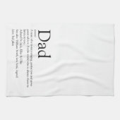 ワールド最高のズ・エバー・パパ、パパ、父親の定義 キッチンタオル (横)