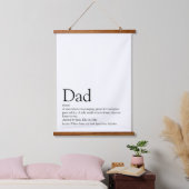 ワールド最高のズ・エバー・パパ、パパ、父親の定義 吊り下げ型タペストリー (寝室)