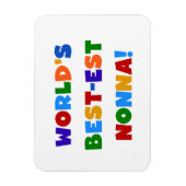 ワールド最高のズ・ノナ・ブライト・カラーTシャツとギフト マグネット (縦)