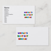 ワールド最高のズ・ノナ・ブライト・カラーTシャツとギフト 名刺 (正面/裏面)