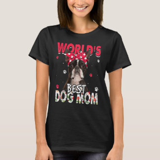 ワールド最高のズ・ボストンテリア犬ママ母の日 Tシャツ