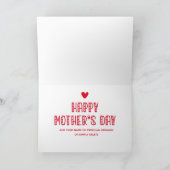 ワールド最高のズ・ボーナスママ!かわいい母のデイカード カード (内部)