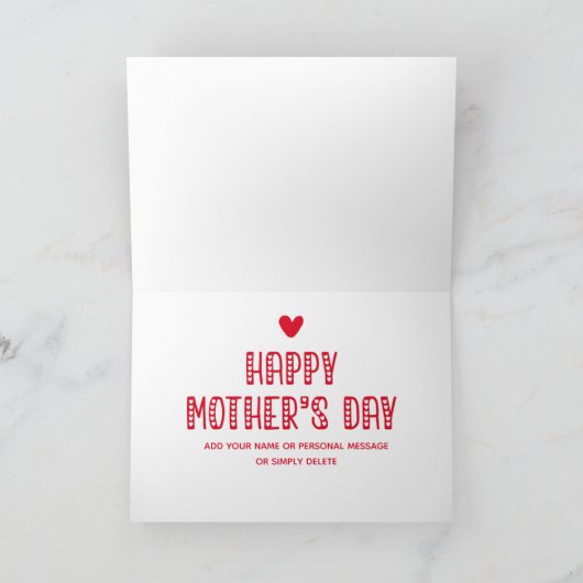 ワールド最高のズ・ボーナスママ!かわいい母のデイカード カード (内部)