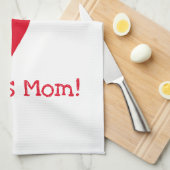 ワールド最高のズ・ボーナスママ！ |赤いハート母の日 キッチンタオル (四つ折り)