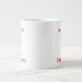 ワールド最高のズ・ボーナスママ! |赤いハート母の日 ジャンボコーヒーマグカップ (正面)