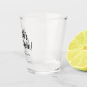 ワールド最高のズ・マム黒カスタム字脚本スタイリッシュ ショットグラス (右)