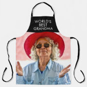 ワールド最高のズ – 自分の文字と写真を追加 エプロン (正面)