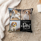 ワールド最高のズDOGパパカスタム3 Photo Collage クッション (ブランケット)