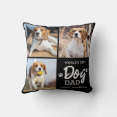 ワールド最高のズDOGパパカスタム3 Photo Collage クッション (裏面)