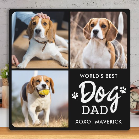 ワールド最高のズDOGパパカスタム3 Photo Collage フォトプラーク