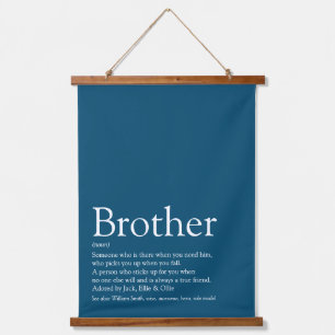ワールド最高のズEver Brother Definition Blue 吊り下げ型タペストリー