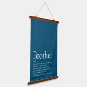 ワールド最高のズEver Brother Definition Blue 吊り下げ型タペストリー (傾斜あり)