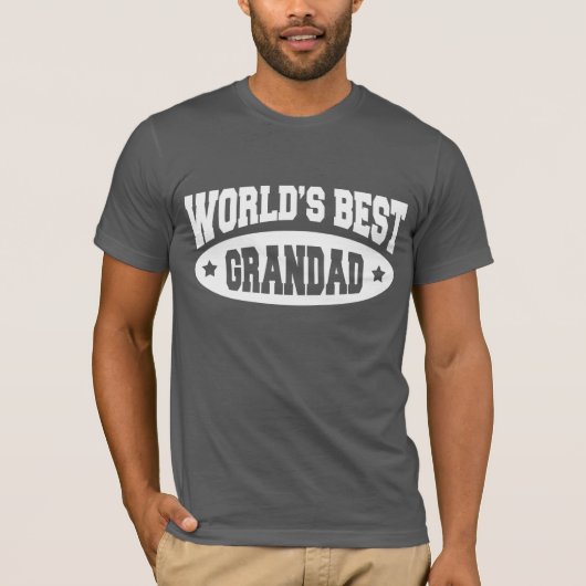 ワールド最高のズGranDad Tシャツ – 黒または黒 (正面)