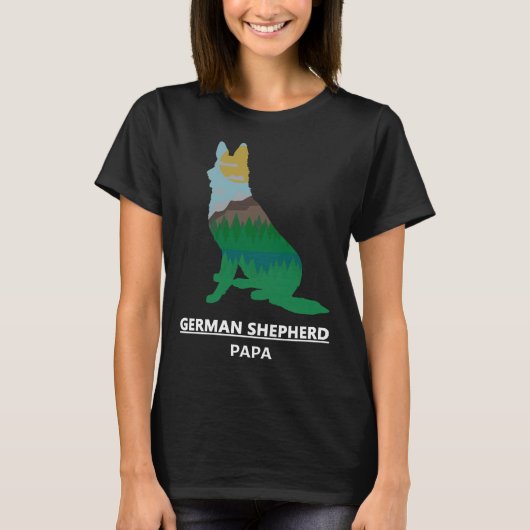 ワールド最高のドイツの羊飼いパパ Tシャツ (正面)