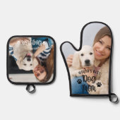 ワールド最高のドッグのママ写真のプリント 鍋つかみ&鍋敷きセット (正面)