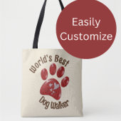 ワールド最高のドッグウォーカーポープリントキヌペット トートバッグ
