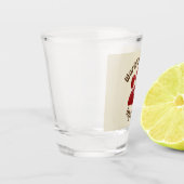 ワールド最高のドッグウォーカーポープリントスモールペット ショットグラス (左)