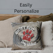 ワールド最高のドッグウォーカーモザイク渦巻肉印刷 クッション