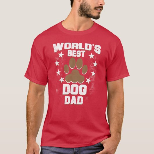 ワールド最高のドッグパパおもしろいギフト Tシャツ (正面)