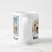 ワールド最高のドッグパパのパーソナライズされたペット写真 ジャンボコーヒーマグカップ (裏面)