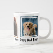 ワールド最高のドッグパパのパーソナライズされたペット写真 ジャンボコーヒーマグカップ (右)