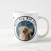 ワールド最高のドッグパパのパーソナライズされたペット写真 ジャンボコーヒーマグカップ (右)