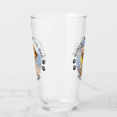 ワールド最高のドッグパパのパーソナライズされたペット写真 タンブラーグラス (左)