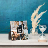 「ワールド最高のドッグパパ」写真コラージュのプラーク フォトプラーク (インサイチュ)