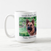 ワールド最高のドッグパパ – 父の日 – グレーペットの写真 コーヒーマグカップ (左)