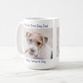 ワールド最高のドッグパパ – 父の日 – ペットの写真 コーヒーマグカップ (正面左)