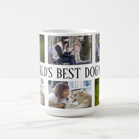 ワールド最高のドッグマママグパーソナライズされたのカスタム写真 コーヒーマグカップ (中央)