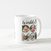 ワールド最高のドッグママ引用文6フォトコラージュ コーヒーマグカップ (正面右)